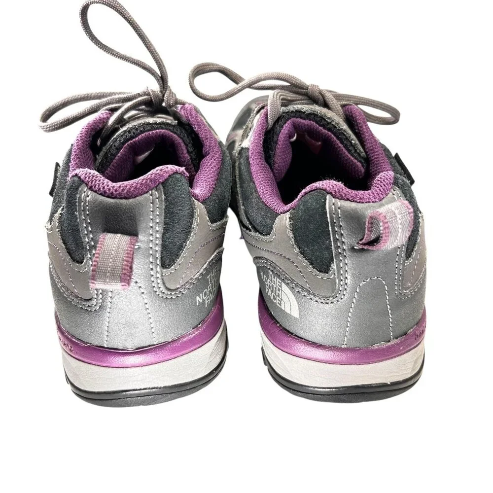 The North Face Gore-Tex Hiking Boots Shoes Gray Purple Vibram Sole Size 9 Trail - Picture 4 of 16